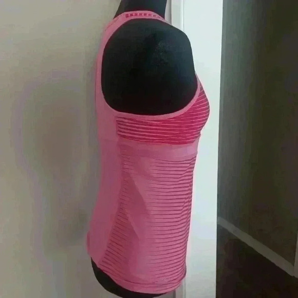 Nike Dri-Fit Womens Pink Racerback Striped Workout Tank M - Picture 3 of 15